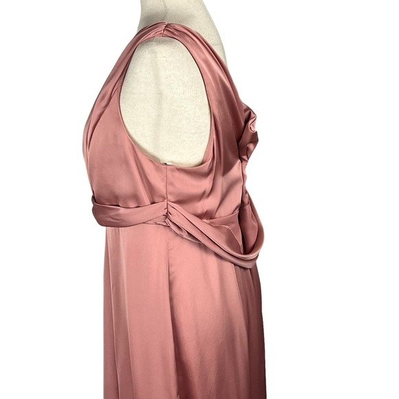 DESSY‎ COLLECTION ONE-SHOULDER TRUMPET GOWN IN DESERT ROSE NWOT WOMEN'S 16R - Picture 7 of 16